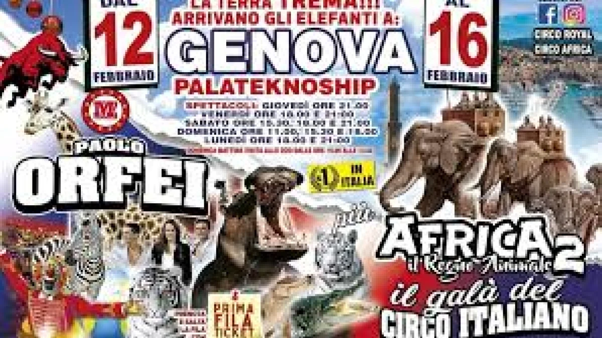 Gênova veta espetáculo do Circo Africa de Paolo Orfei e reafirma proibição de animais em shows