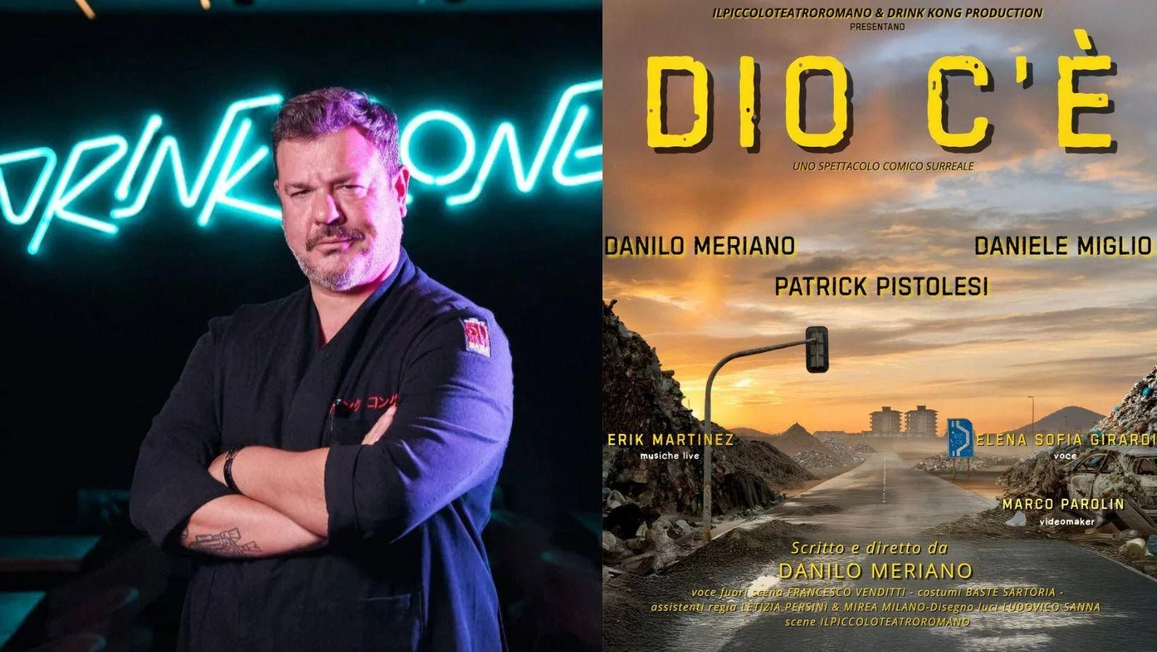 Patrick Pistolesi volta ao palco com 'Dio c'è': um 'Aspettando Godot' à romana entre IA, redes e vícios