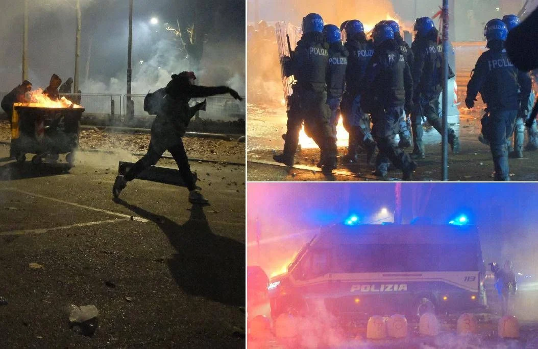 Confrontos em Turim após despejo do centro Askatasuna: agente atacado e governo fala em ataque ao Estado