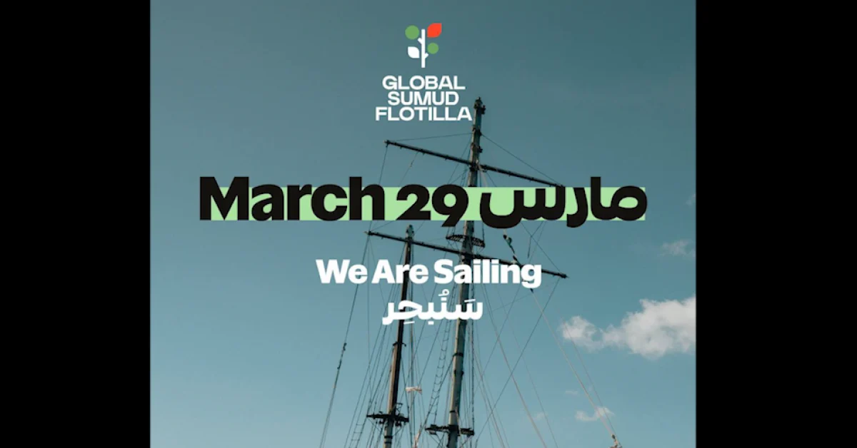 Global Sumud Flotilla anuncia partida em 29 de março: nova mobilização civil rumo a Gaza