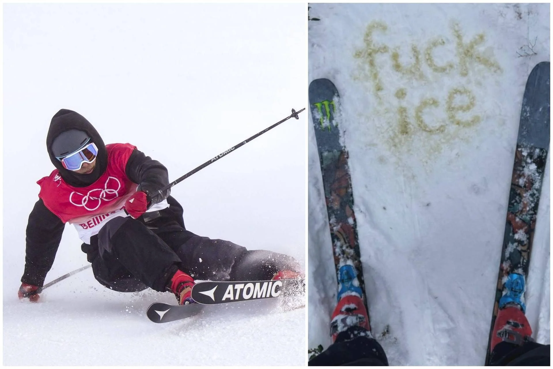 Gus Kenworthy escreve protesto contra ICE na neve durante Milano Cortina 2026