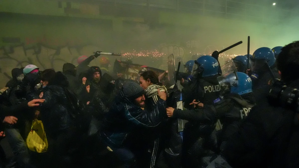 Meloni condena confrontos em Milão: “Quem protesta contra as Olimpíadas é inimigo da Itália”