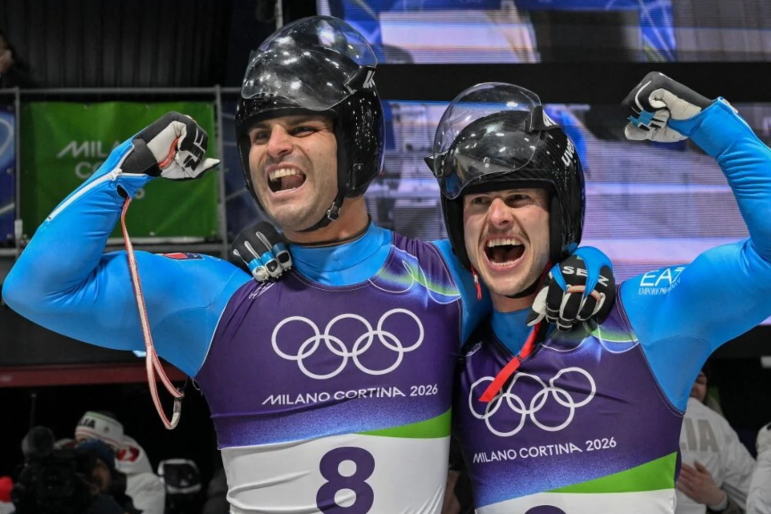 Rieder e Kainzwaldner conquistam ouro histórico no duplo do slittino em Cortina 2026