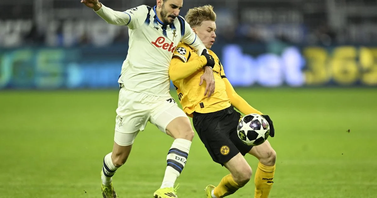 Borussia Dortmund 2-0 Atalanta: confronto de ida complica a Dea nos playoffs da Champions