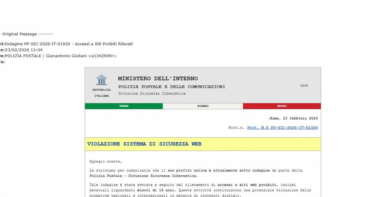 Alerta: nova fraude por e‑mail imita Polícia Postale para captar dados e distribuir malware