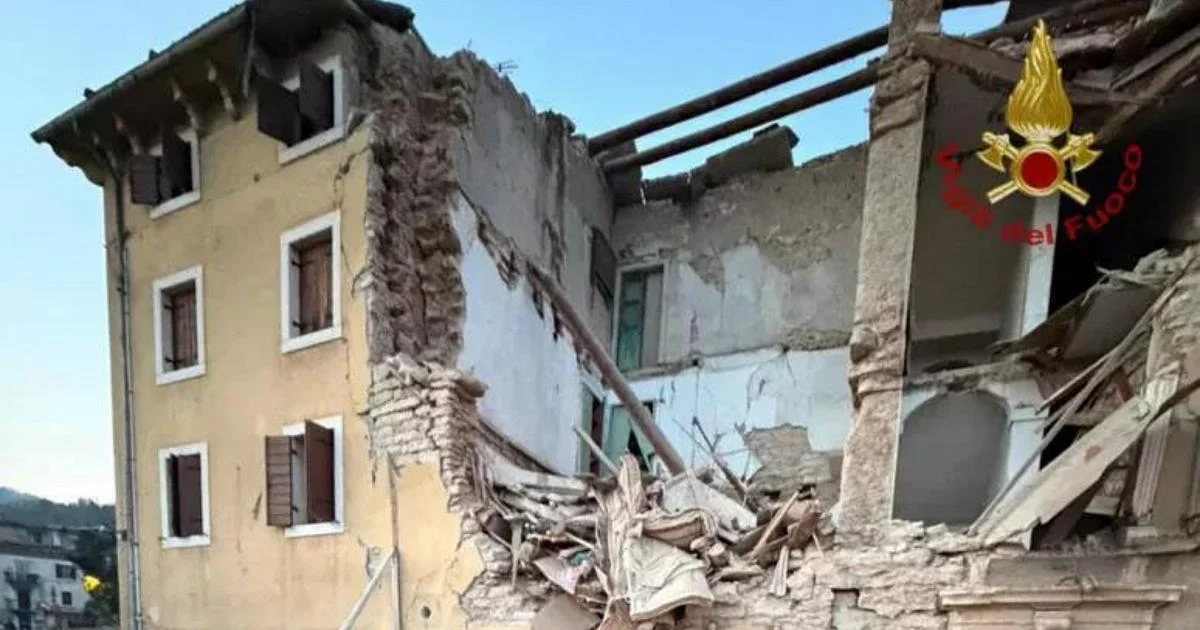 Explosão em palazzina de Negrar causa um morto e três feridos; bombeiros fazem resgate