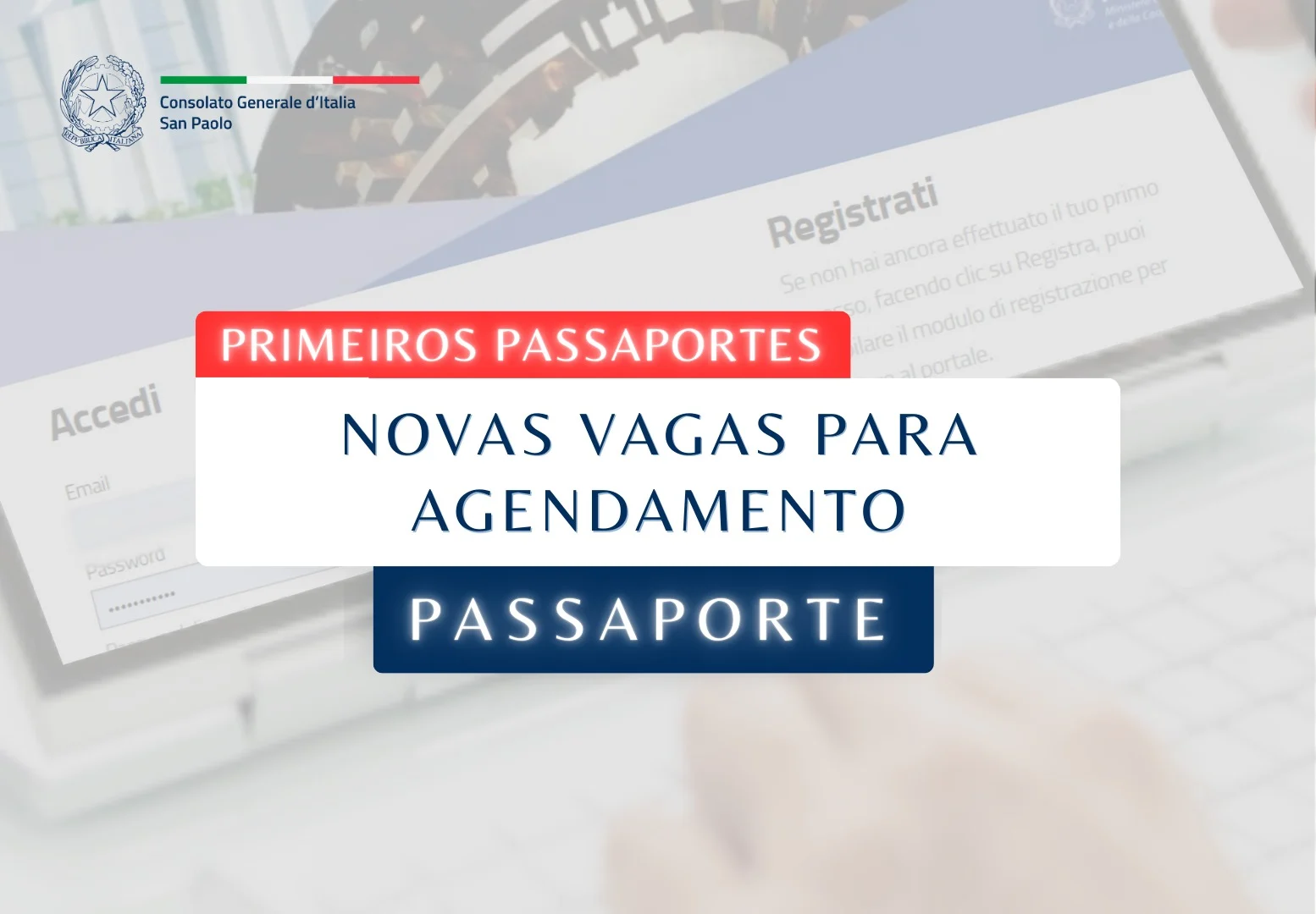 Agendamento de Passaporte no Consulado Geral da Itália em São Paulo