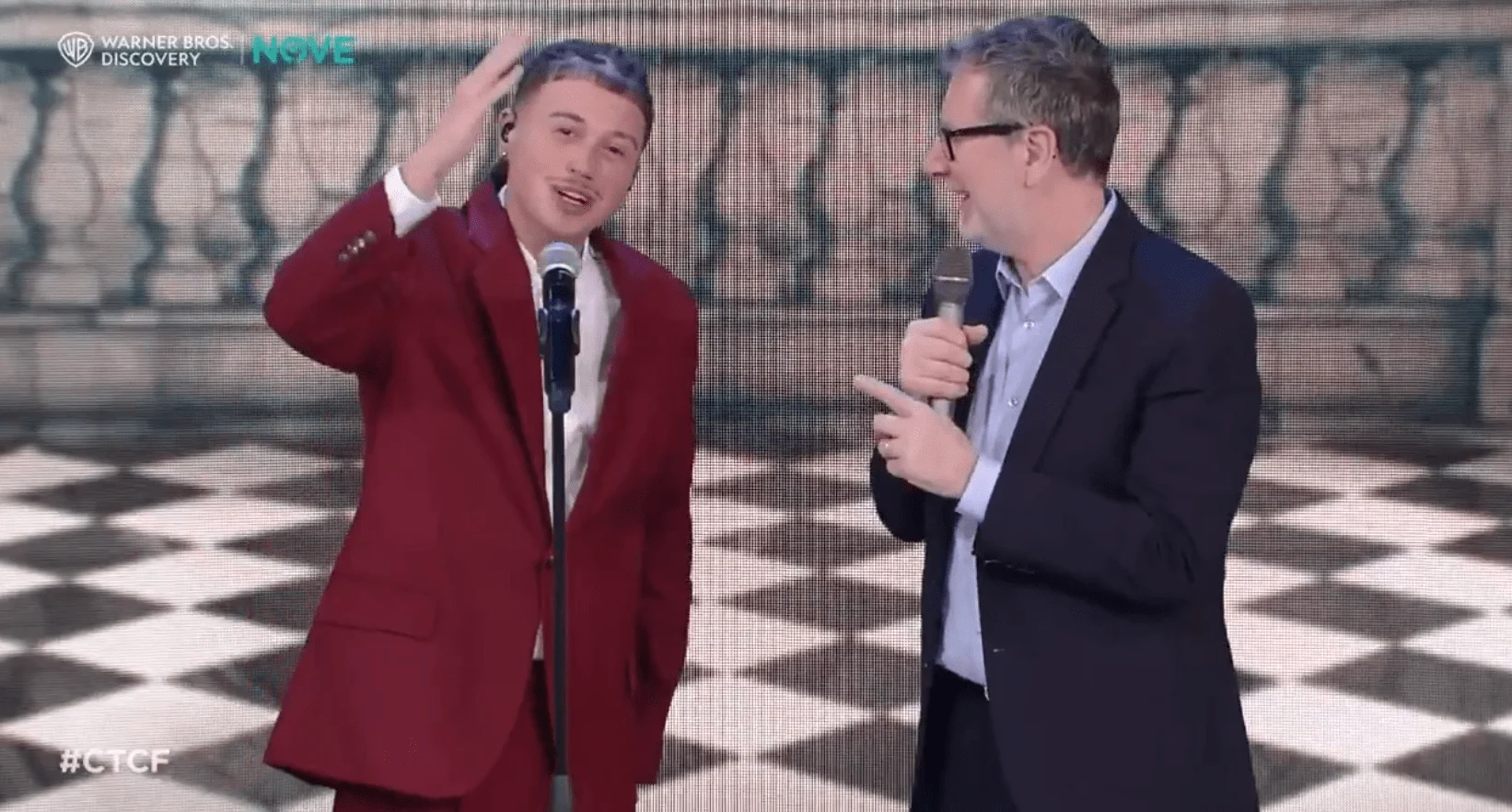 Sayf ruborizado no 'Che Tempo che Fa': a pergunta de Fazio revela afeto e desconforto