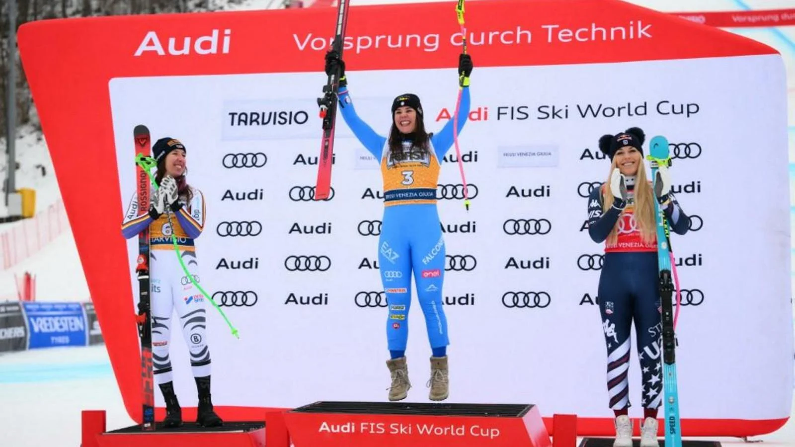 Nicol Delago vence a primeira discesa na Copa do Mundo em Tarvisio; Odermatt líder em Wengen, Franzoni em 3º