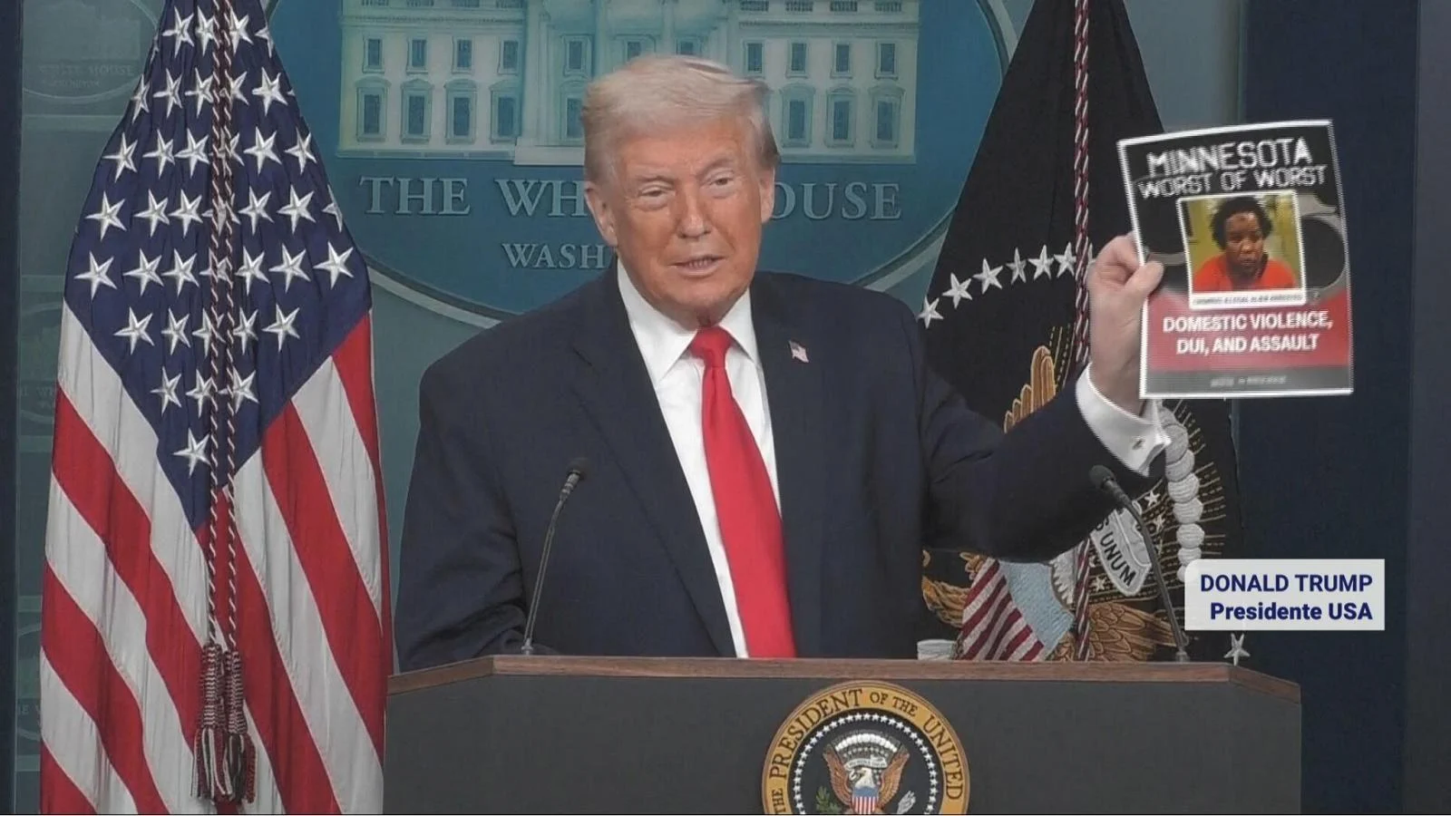 Trump celebra “365 vitórias”: confronto sobre crime em Minnesota, tarifas e ida a Davos